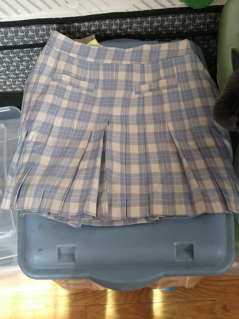 "As if" Blue & Cream Gingham SKORT